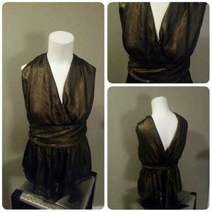 FRENCH CONNECTION BRONZE BLOUSE